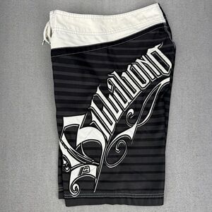 Y2K Billabong BoardShorts Mens 30 Brian Grubb Collab Embroidered Logo 10” Inseam